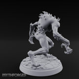Claws Wide Snarling Zombie Hunter Miniature for Dungeons and Dragons, Pathfinder or other TTRPGs
