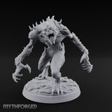Claws Wide Snarling Zombie Hunter Miniature for Dungeons and Dragons, Pathfinder or other TTRPGs