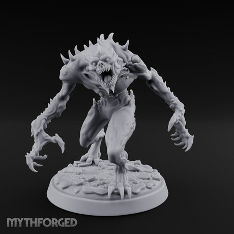 Claws Wide Snarling Zombie Hunter Miniature for Dungeons and Dragons, Pathfinder or other TTRPGs