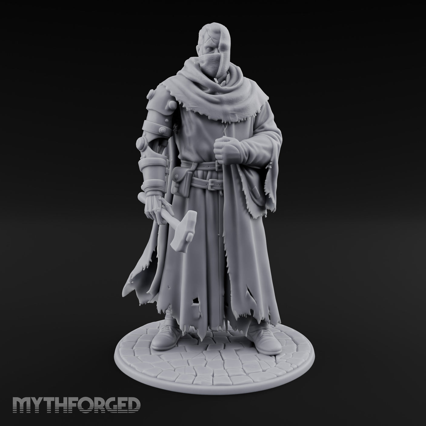 Cleaver Clutching Human Plague Doctor Miniature for Dungeons and Dragons, Pathfinder or other TTRPGs