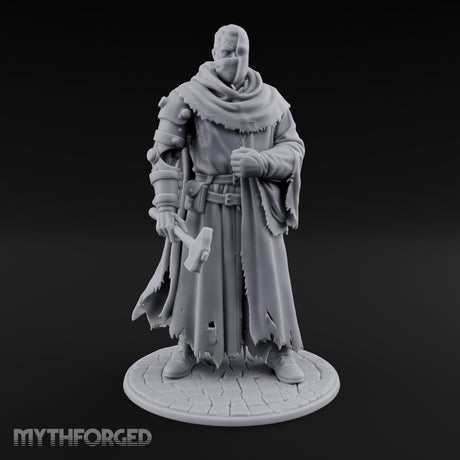 Cleaver Clutching Human Plague Doctor Miniature for Dungeons and Dragons, Pathfinder or other TTRPGs