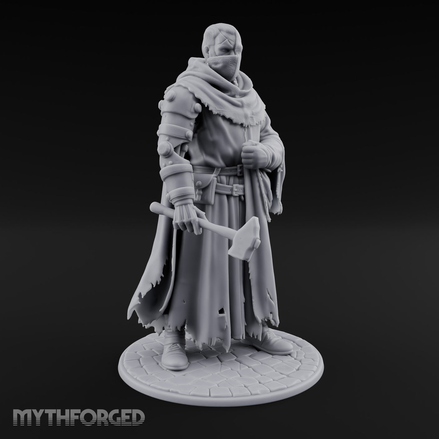 Cleaver Clutching Human Plague Doctor Miniature for Dungeons and Dragons, Pathfinder or other TTRPGs
