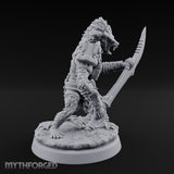 Cleaver Dragging Vesk Shock Trooper Miniature for Dungeons and Dragons, Pathfinder or other TTRPGs