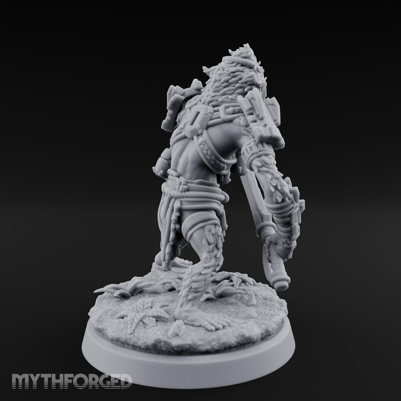 Cleaver Dragging Vesk Shock Trooper Miniature for Dungeons and Dragons, Pathfinder or other TTRPGs