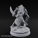 Cleaver Dragging Vesk Shock Trooper Miniature for Dungeons and Dragons, Pathfinder or other TTRPGs