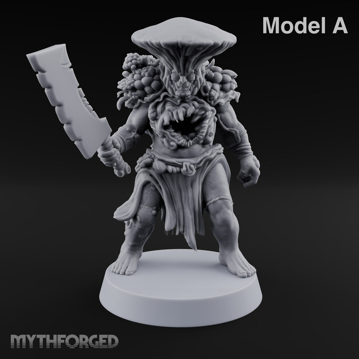 Chest Maw Chewing Over Its Options Myconid Cleaver Warriors — A