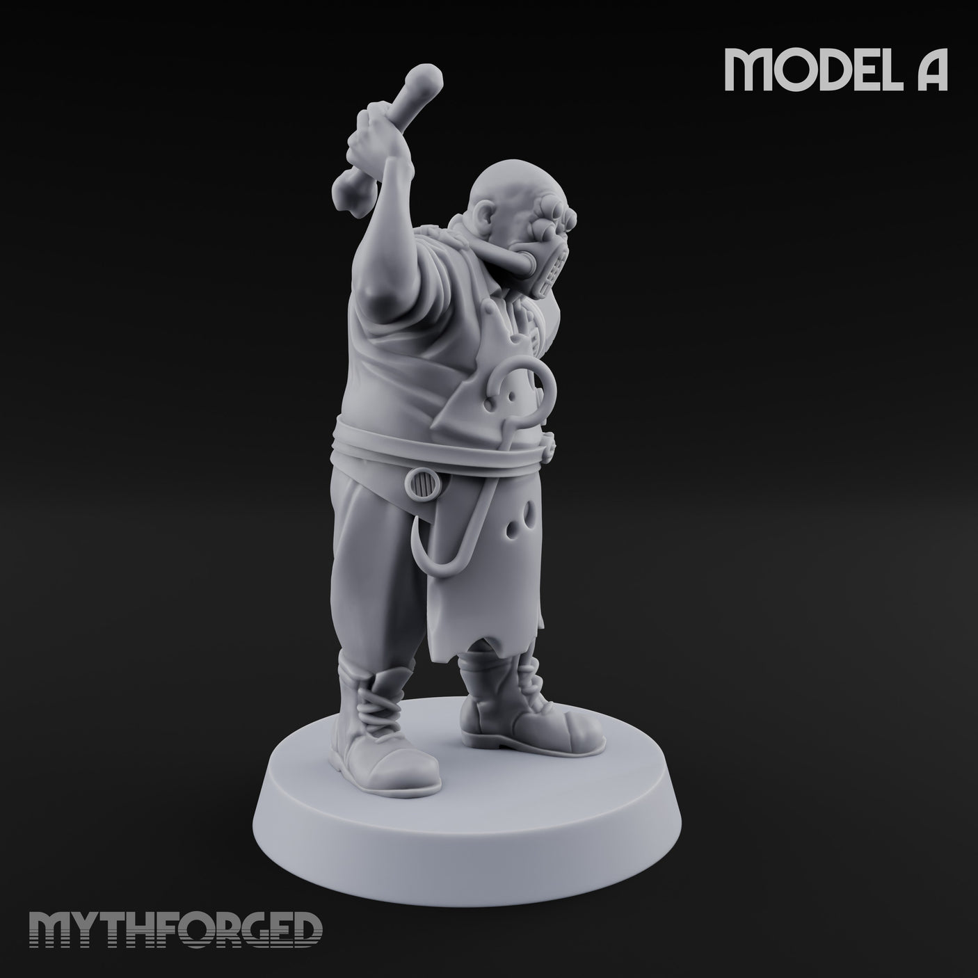 Cleaver Wielding Plague Butcher A Miniature for Dungeons and Dragons, Pathfinder or other TTRPGs