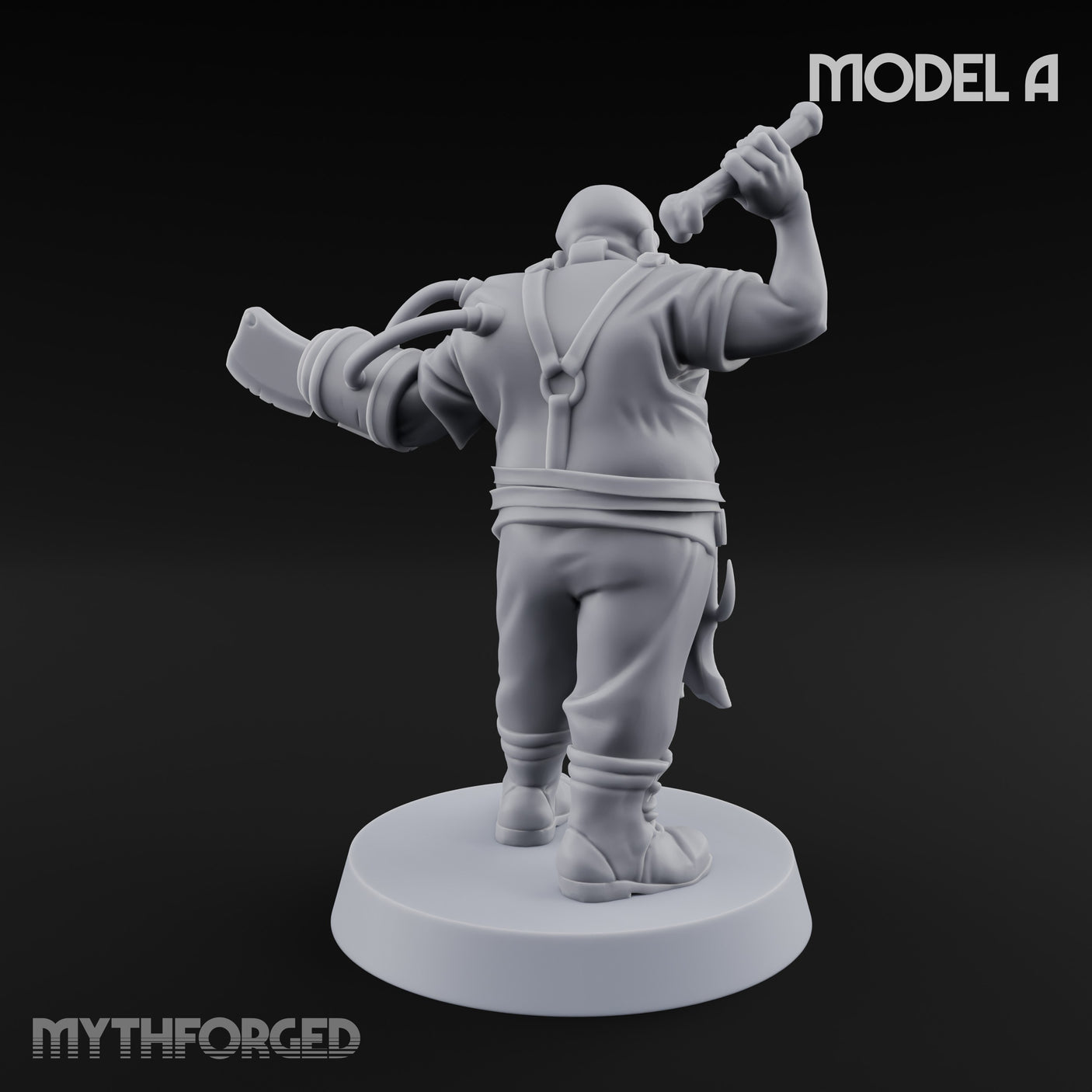 Cleaver Wielding Plague Butcher A Miniature for Dungeons and Dragons, Pathfinder or other TTRPGs