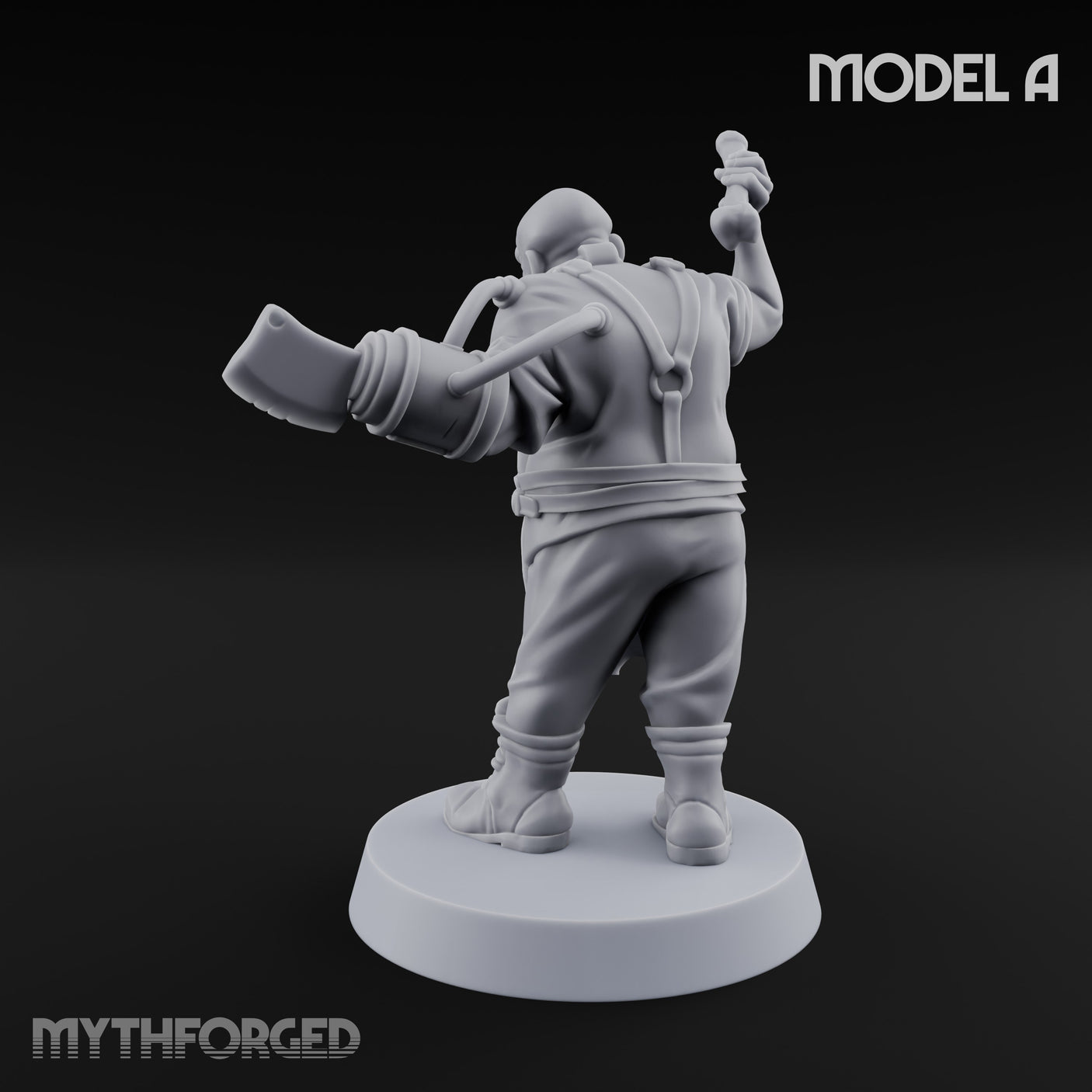 Cleaver Wielding Plague Butcher A Miniature for Dungeons and Dragons, Pathfinder or other TTRPGs