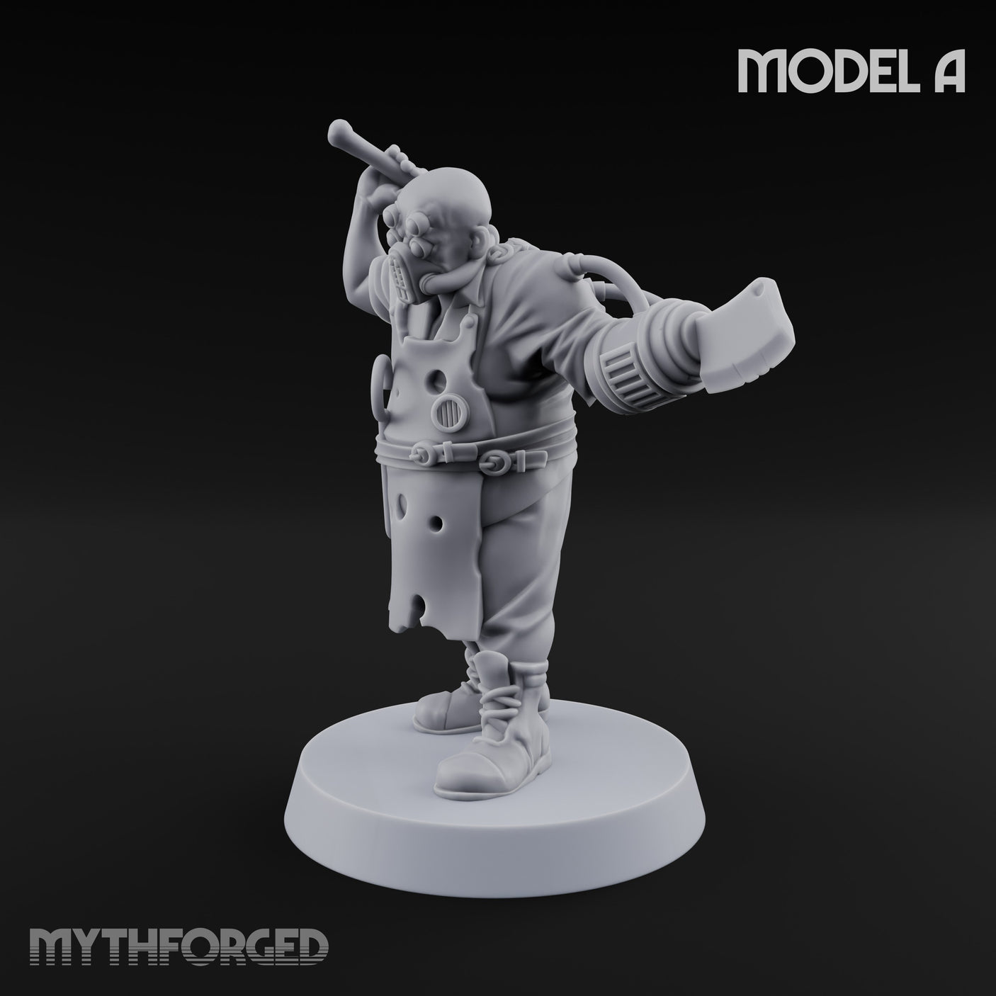 Cleaver Wielding Plague Butcher A Miniature for Dungeons and Dragons, Pathfinder or other TTRPGs
