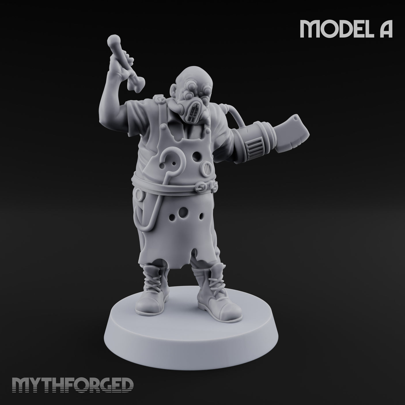 Cleaver Wielding Plague Butcher A Miniature for Dungeons and Dragons, Pathfinder or other TTRPGs