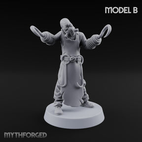 Cleaver Wielding Plague Butcher B Miniature for Dungeons and Dragons, Pathfinder or other TTRPGs