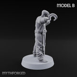 Cleaver Wielding Plague Butcher B Miniature for Dungeons and Dragons, Pathfinder or other TTRPGs