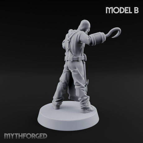 Cleaver Wielding Plague Butcher B Miniature for Dungeons and Dragons, Pathfinder or other TTRPGs