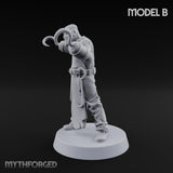 Cleaver Wielding Plague Butcher B Miniature for Dungeons and Dragons, Pathfinder or other TTRPGs