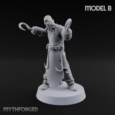 Cleaver Wielding Plague Butcher B Miniature for Dungeons and Dragons, Pathfinder or other TTRPGs