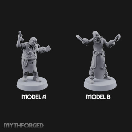 Cleaver Wielding Plague Butchers Miniature for Dungeons and Dragons, Pathfinder or other TTRPGs
