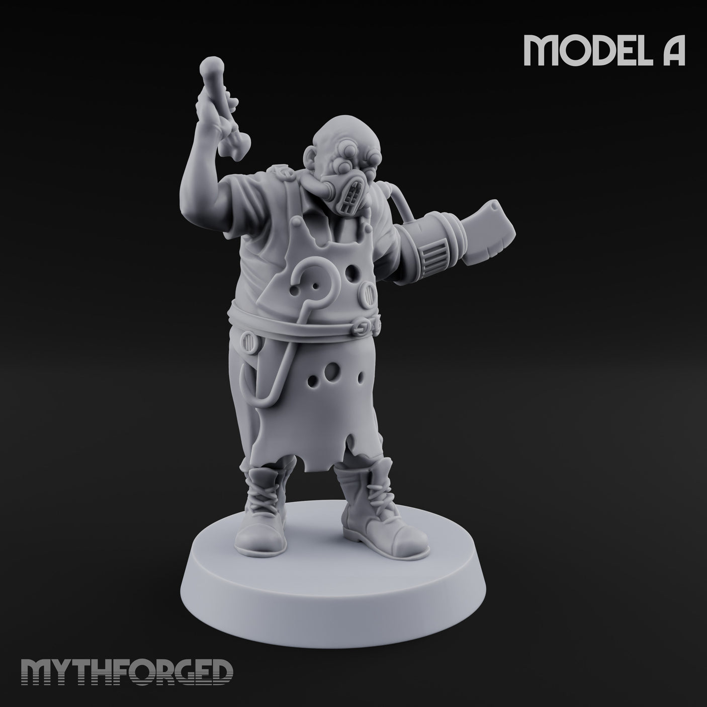 Cleaver Wielding Plague Butchers Miniature for Dungeons and Dragons, Pathfinder or other TTRPGs