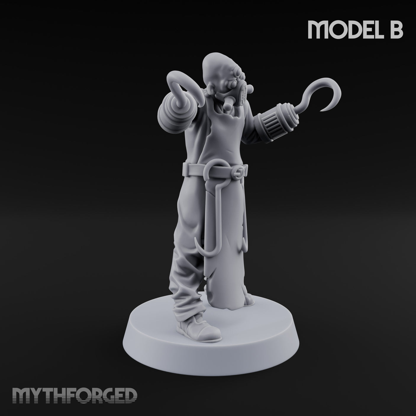 Cleaver Wielding Plague Butchers Miniature for Dungeons and Dragons, Pathfinder or other TTRPGs