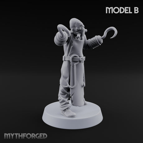 Cleaver Wielding Plague Butchers Miniature for Dungeons and Dragons, Pathfinder or other TTRPGs