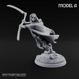 Cloak Billowing Blade Slashing Wraith Reaper A Miniature for Dungeons and Dragons, Pathfinder or other TTRPGs