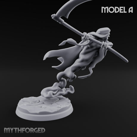 Cloak Billowing Blade Slashing Wraith Reaper A Miniature for Dungeons and Dragons, Pathfinder or other TTRPGs