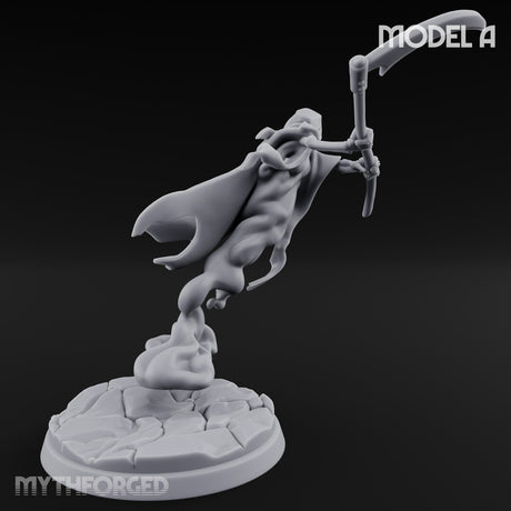 Cloak Billowing Blade Slashing Wraith Reaper A Miniature for Dungeons and Dragons, Pathfinder or other TTRPGs