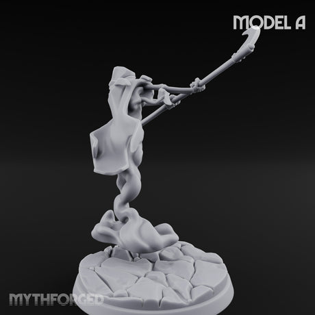 Cloak Billowing Blade Slashing Wraith Reaper A Miniature for Dungeons and Dragons, Pathfinder or other TTRPGs