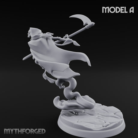 Cloak Billowing Blade Slashing Wraith Reaper A Miniature for Dungeons and Dragons, Pathfinder or other TTRPGs