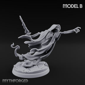 Cloak Billowing Blade Slashing Wraith Reaper B Miniature for Dungeons and Dragons, Pathfinder or other TTRPGs
