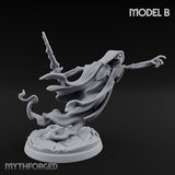 Cloak Billowing Blade Slashing Wraith Reaper B Miniature for Dungeons and Dragons, Pathfinder or other TTRPGs