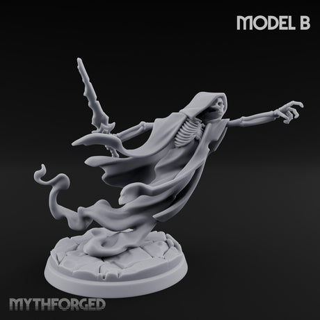 Cloak Billowing Blade Slashing Wraith Reaper B Miniature for Dungeons and Dragons, Pathfinder or other TTRPGs