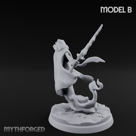 Cloak Billowing Blade Slashing Wraith Reaper B Miniature for Dungeons and Dragons, Pathfinder or other TTRPGs