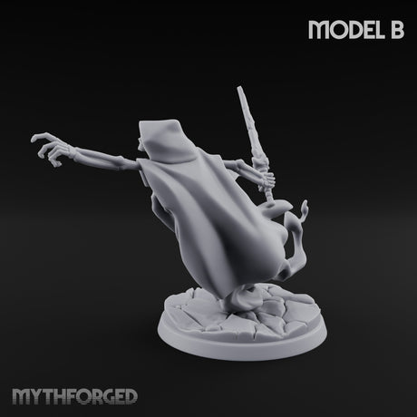 Cloak Billowing Blade Slashing Wraith Reaper B Miniature for Dungeons and Dragons, Pathfinder or other TTRPGs