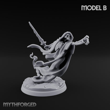 Cloak Billowing Blade Slashing Wraith Reaper B Miniature for Dungeons and Dragons, Pathfinder or other TTRPGs