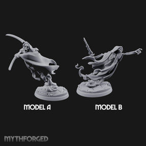 Cloak Billowing Blade Slashing Wraith Reapers Miniature for Dungeons and Dragons, Pathfinder or other TTRPGs