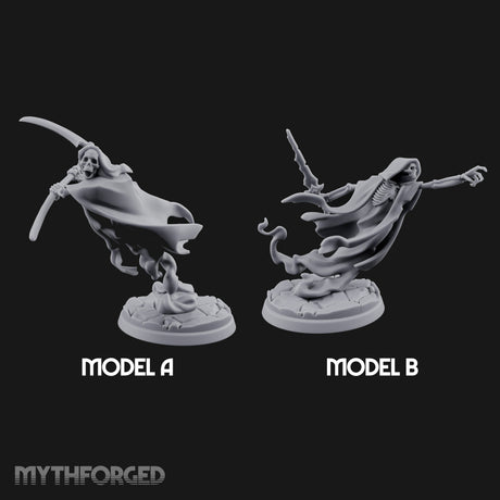 Cloak Billowing Blade Slashing Wraith Reapers Miniature for Dungeons and Dragons, Pathfinder or other TTRPGs