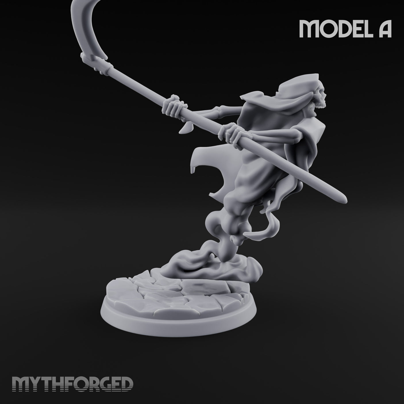 Cloak Billowing Blade Slashing Wraith Reapers Miniature for Dungeons and Dragons, Pathfinder or other TTRPGs
