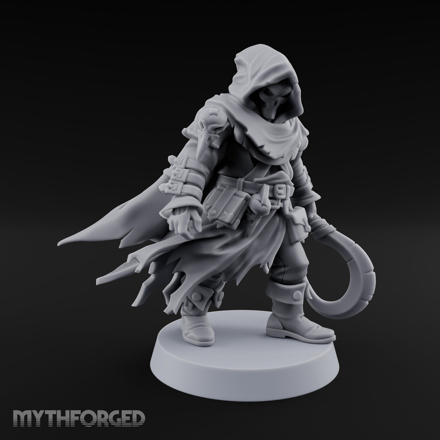 Cloak Billowing Tiefling Warlock Miniature for Dungeons and Dragons, Pathfinder or other TTRPGs