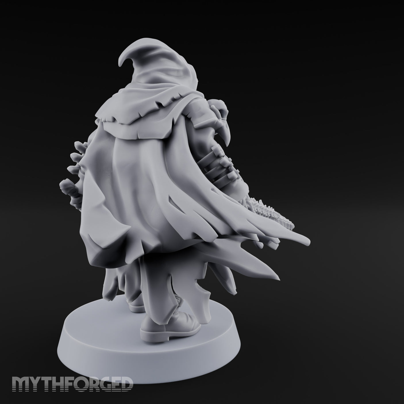 Cloak Billowing Tiefling Warlock Miniature for Dungeons and Dragons, Pathfinder or other TTRPGs