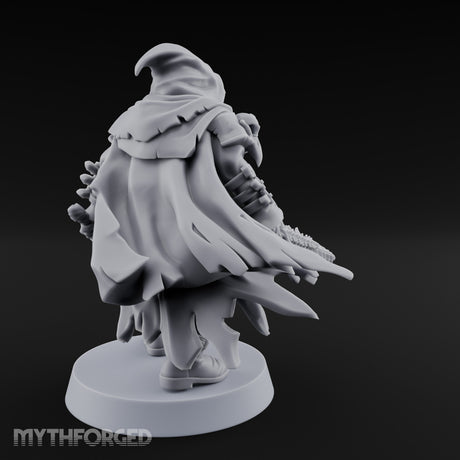 Cloak Billowing Tiefling Warlock Miniature for Dungeons and Dragons, Pathfinder or other TTRPGs