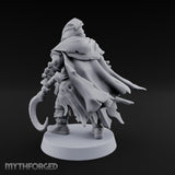 Cloak Billowing Tiefling Warlock Miniature for Dungeons and Dragons, Pathfinder or other TTRPGs