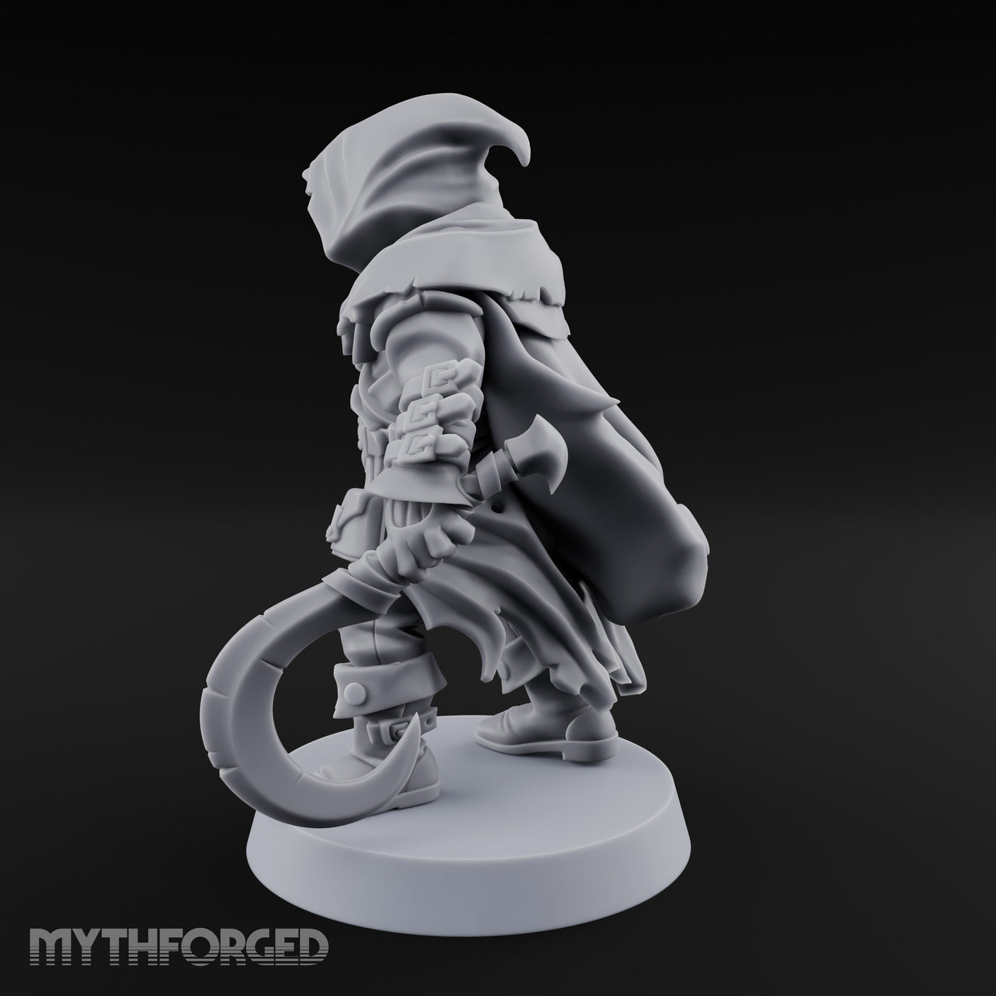 Cloak Billowing Tiefling Warlock Miniature for Dungeons and Dragons, Pathfinder or other TTRPGs
