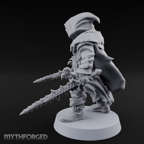 Cloak Billowing Tiefling Warlock Miniature for Dungeons and Dragons, Pathfinder or other TTRPGs