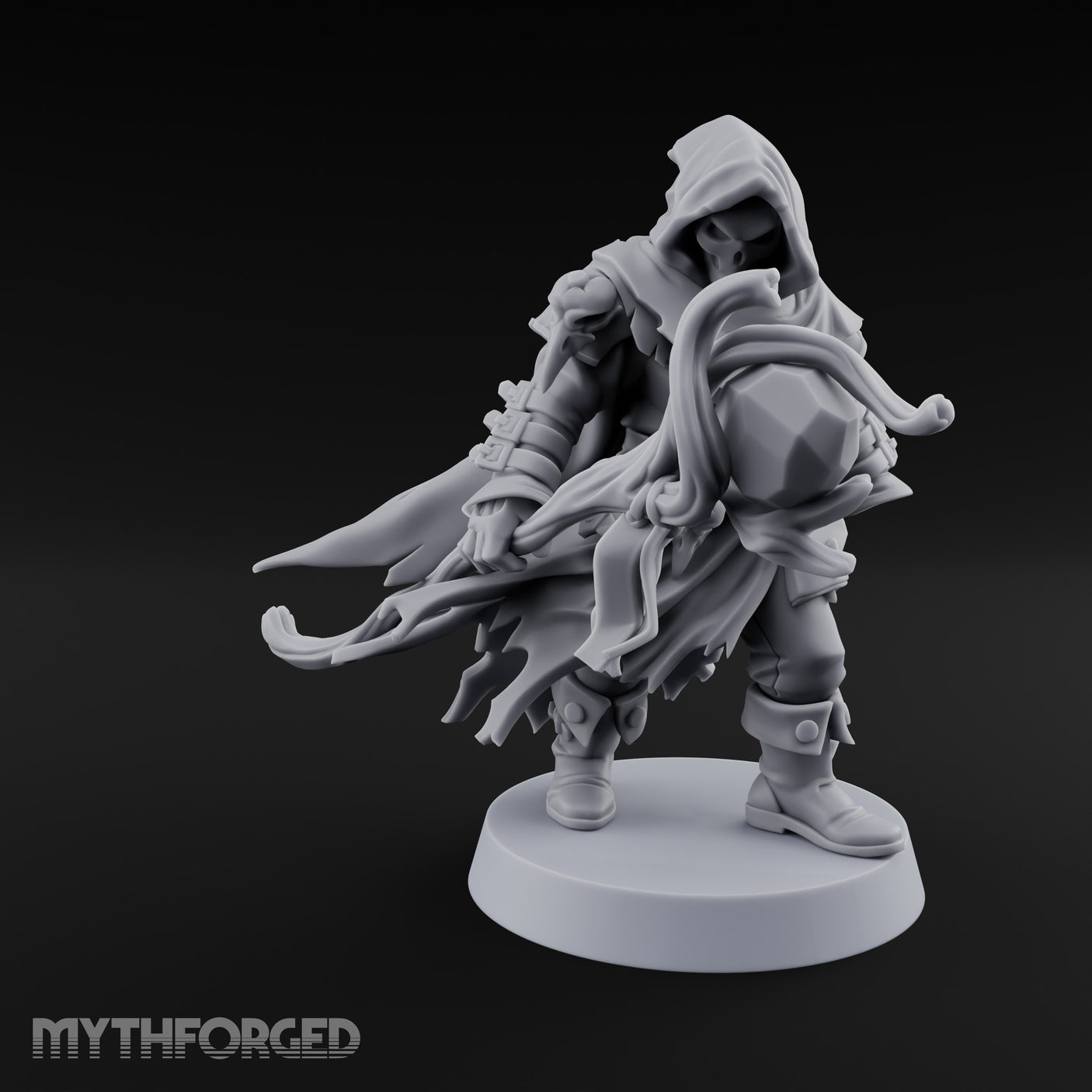 Cloak Billowing Tiefling Warlock Miniature for Dungeons and Dragons, Pathfinder or other TTRPGs