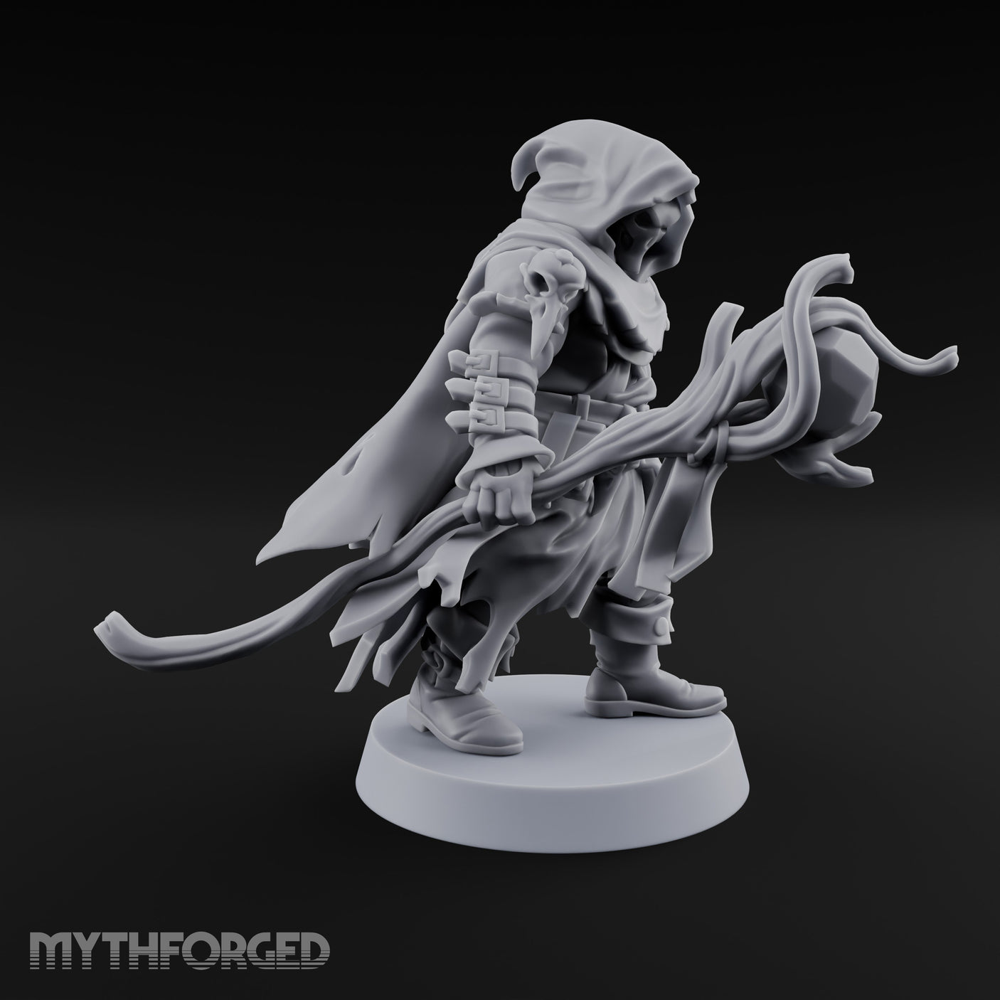 Cloak Billowing Tiefling Warlock Miniature for Dungeons and Dragons, Pathfinder or other TTRPGs