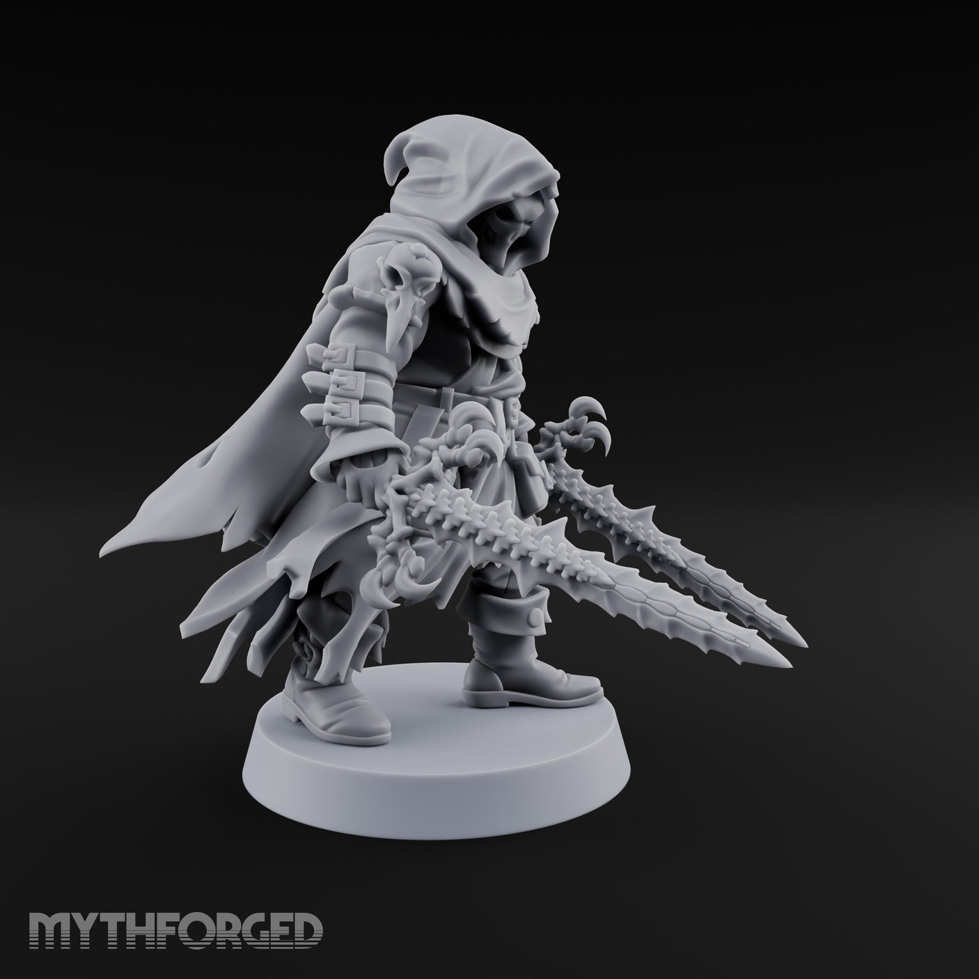 Cloak Billowing Tiefling Warlock Miniature for Dungeons and Dragons, Pathfinder or other TTRPGs