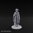 Cloak Clutching Human Peasant Miniature for Dungeons and Dragons, Pathfinder or other TTRPGs