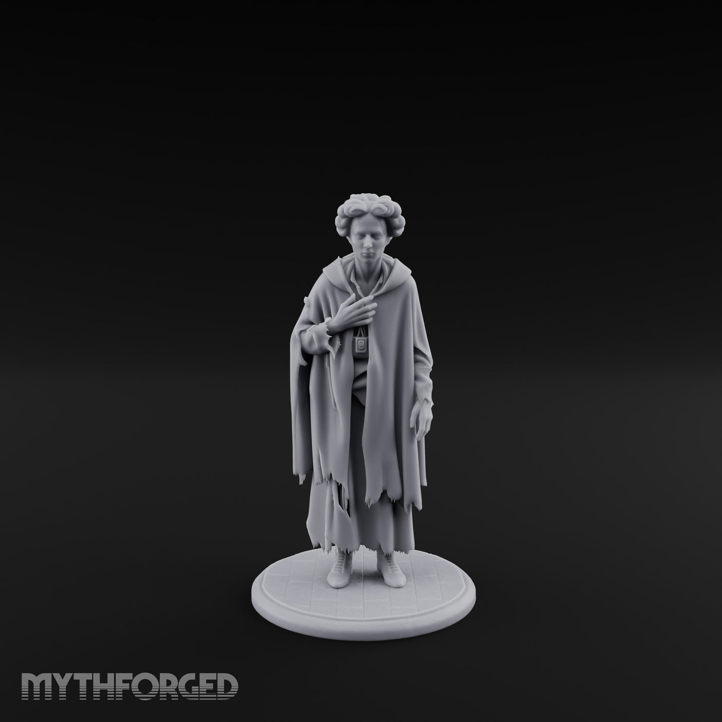 Cloak Clutching Human Peasant Miniature for Dungeons and Dragons, Pathfinder or other TTRPGs