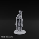 Cloak Clutching Human Peasant Miniature for Dungeons and Dragons, Pathfinder or other TTRPGs